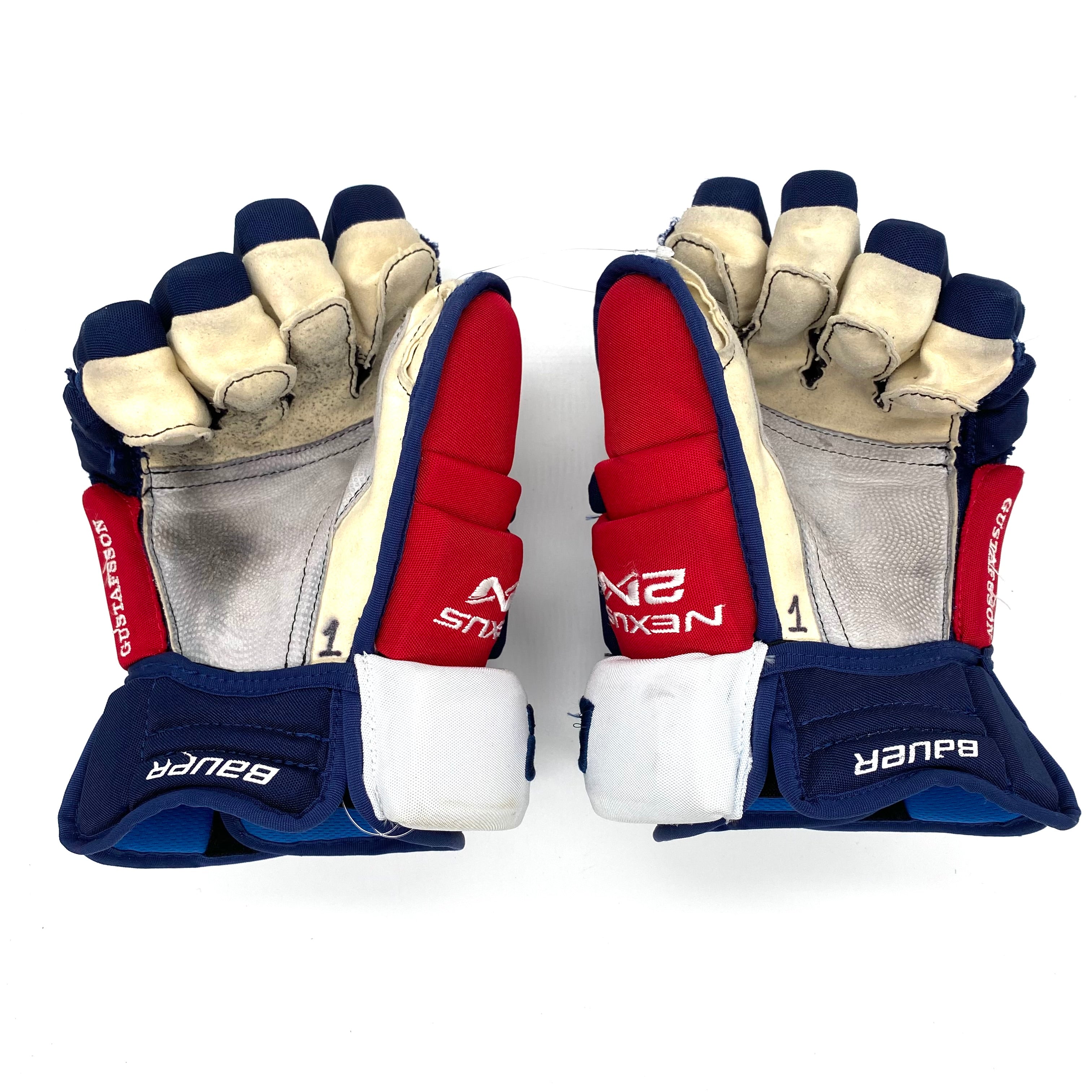 Gant Bauer Nexus 2N d'occasion de la LNH - Capitals de Washington - Erik Gustafsson (bleu marine/rouge/blanc)